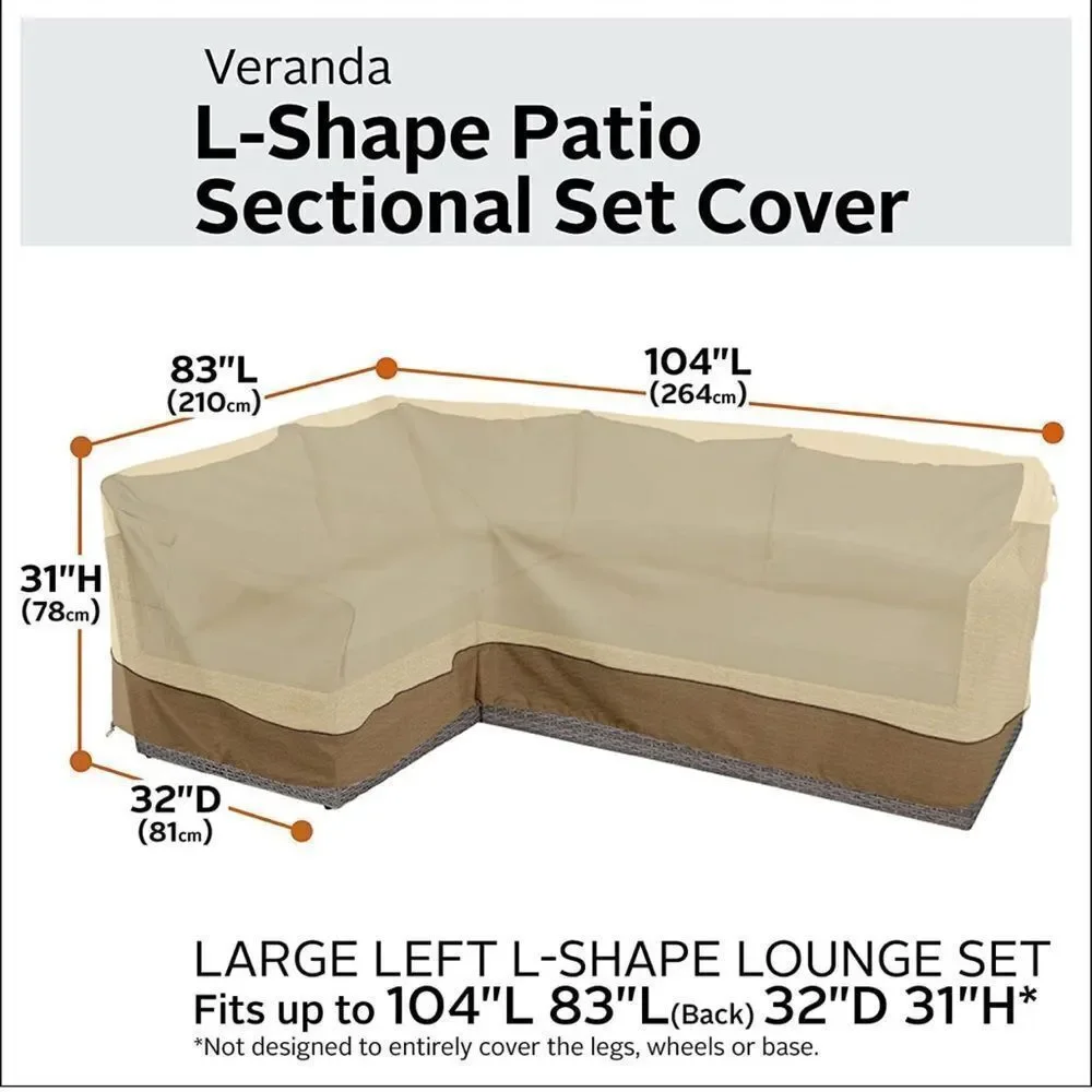 Two-Tone Cream and Brown Furniture Cover
